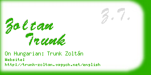 zoltan trunk business card
