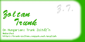 zoltan trunk business card